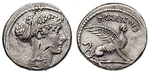 carisia roman coin denarius